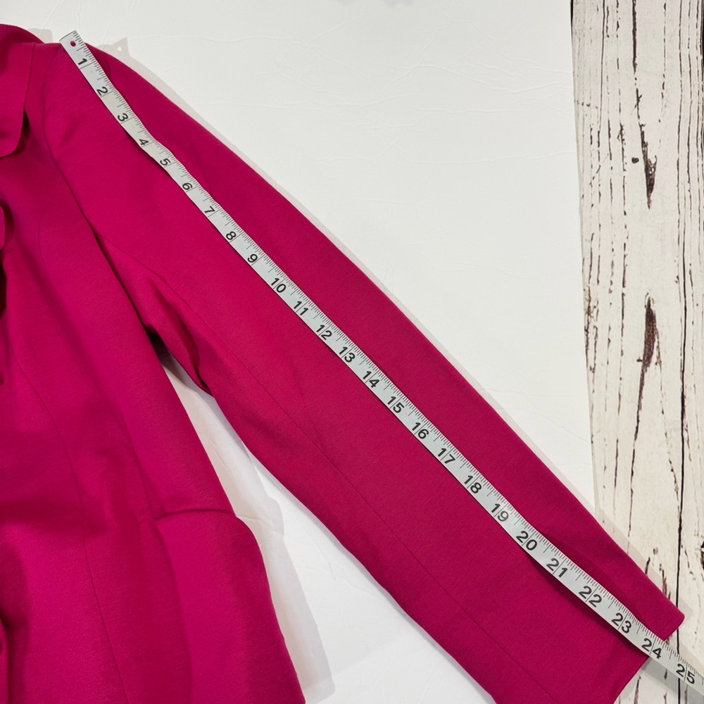 Madison Fuchsia Ruffled Blazer Small - Picture 8 of 9